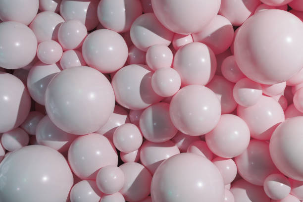 istock Elegant Pastel Pink Balloons in Different Sizes, Romantic and Festive Atmosphere 2197871916