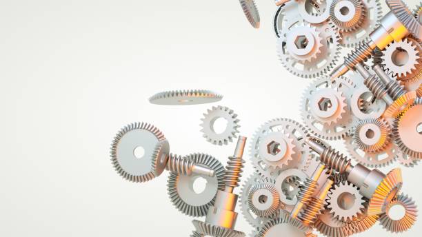 istock Gears are machine parts. Machine industry, metaphor of progress and teamwork. 3D render. 2197874838