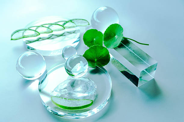 istock Inspiring green aesthetics featuring aloe and centella for a refreshing spa backdrop 2197875904