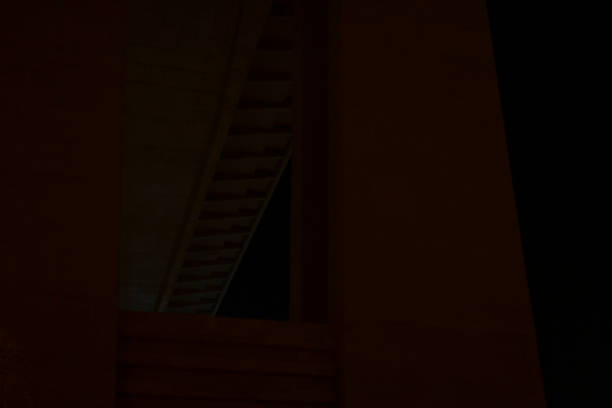 istock Dimly lit urban architecture with an overpass in the background 2197878692