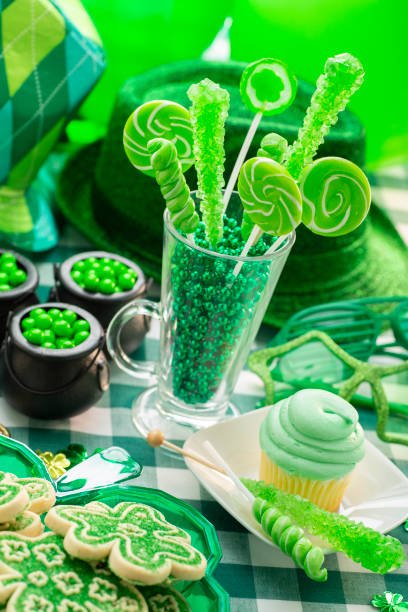 istock St. Patricks Day party with green candy cupcakes and cookies 2197884170