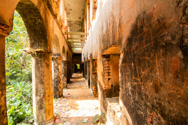 An old ruin of Nilkuthi showcasing traditional Bengali architecture from the British era, representing India's dark colonial history and environmental neglect.