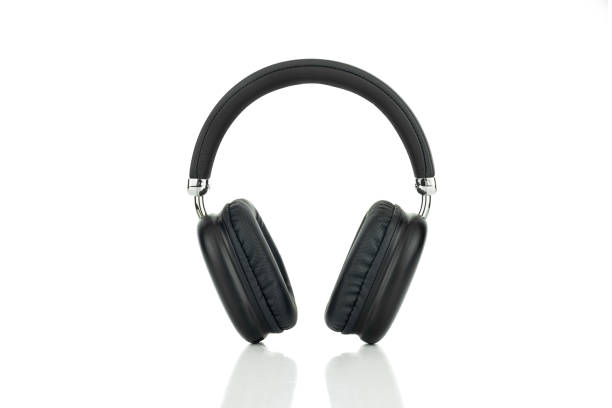 istock Black wireless headphones isolated on a white background with clipping path. 2197887084