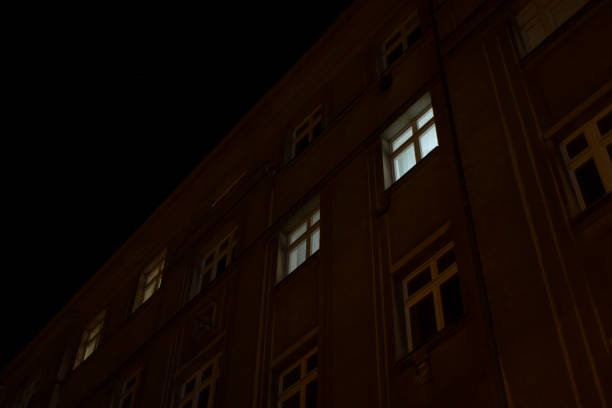 istock A building that features numerous windows is beautifully lit up at night 2197887584