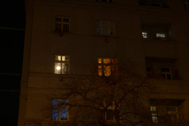 istock A building with many windows is beautifully lit at night 2197894329