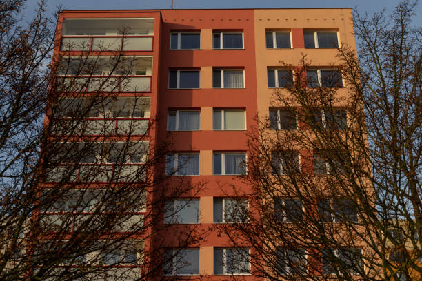 Modern apartment house in Leipzig, Germany