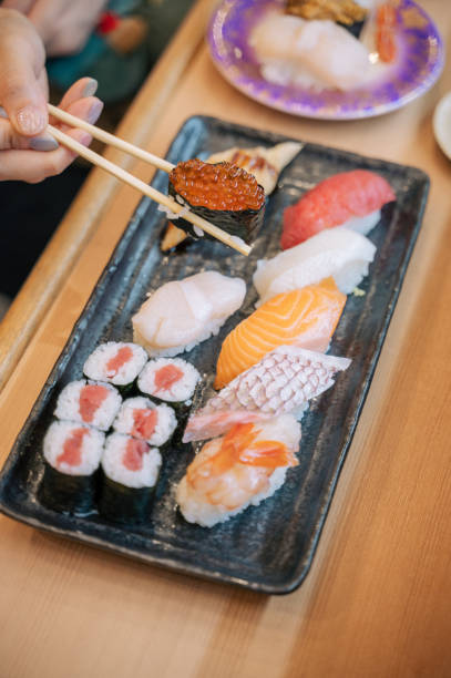 istock Fresh sushi and sashimi platter in Tokyo, Japan 2197901148