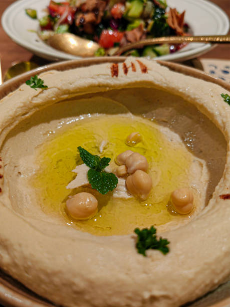 istock Table with various lebanese food served. 2197903102