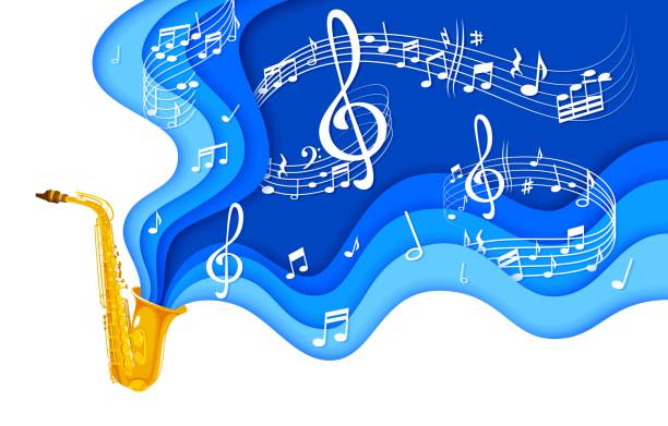 paper-cut-saxophone-musical-