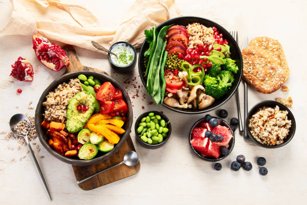 istock Gourmet and nutritious vegan meal. Healthy eating concept 2197907818