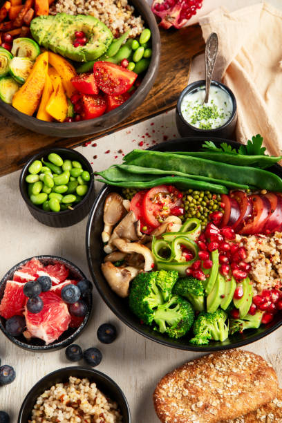 istock Gourmet and nutritious vegan meal. Healthy eating concept 2197907875