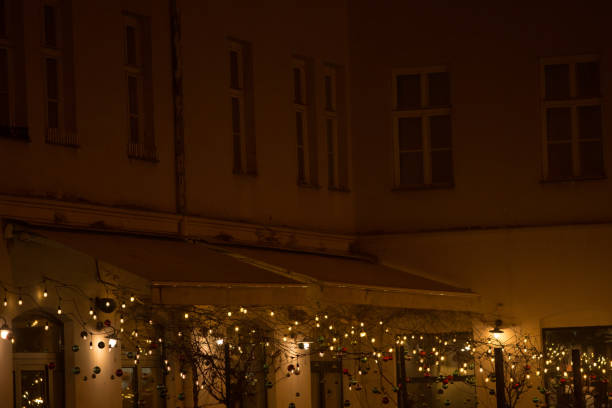 istock Historic Building Facade in a Night City 2197913859