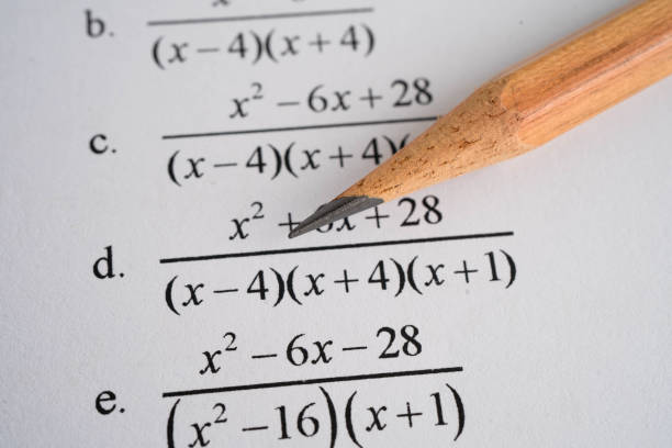 istock Pencil on mathematic formula exercise test paper in education school. 2197916659