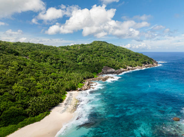 istock Beautiful seascape in Seychelles. 2197917353