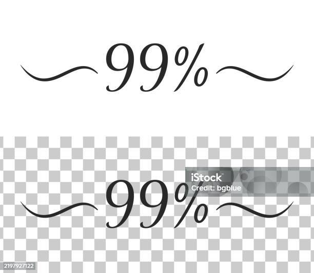 Object 99 99 Calligraphy Text With Swashes On Blank Background Stock Illustration ...