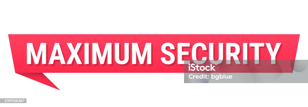 Maximum Security Pfp Maximum Security Red Speech Bubble On Blank Background Stock ...