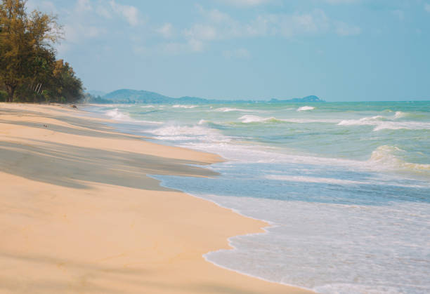 Sea water and summer waves on a clear day