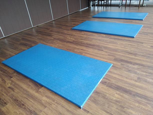 istock Yoga mats on the floor 2197929913