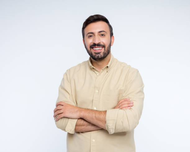 istock Portrait of friendly man 2197930218