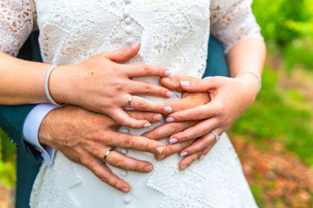istock Bride and groom embracing on wedding day 2197932273
