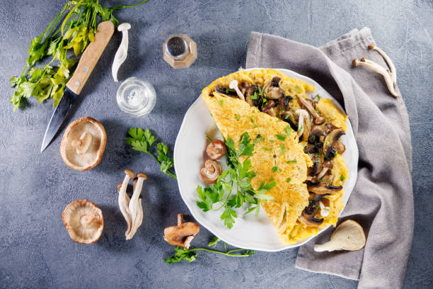 istock plate of omelette with mushrooms 2197933722