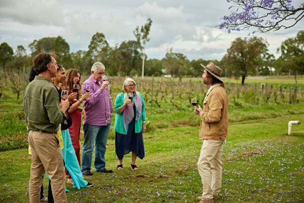 istock Hunter Valley wine tasting group with cellar door manager 2197936389