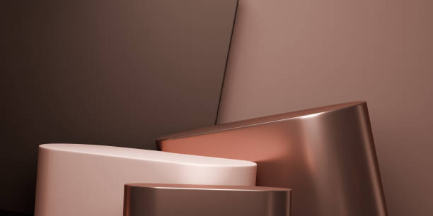 istock valentine white and chocolate style stand product podium display with blank backdrops. 2197939312