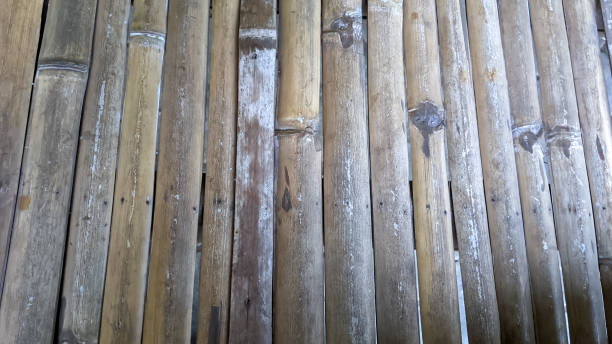 istock Aged and worn, the split bamboo fence adds a rustic charm to the surroundings despite its dilapidated state. 2197943005