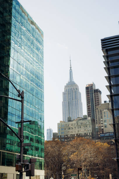 istock Low-Angle View of New York Central Towers in Sunlight 2197954811