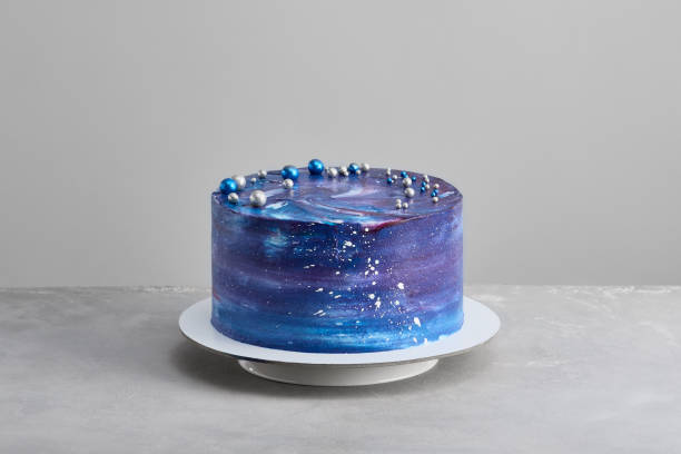 istock Galactic-Themed Cake with Cosmic Design and Vibrant Color Palette 2197954953