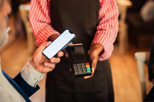 istock Contactless payment at the restaurant 2197956188