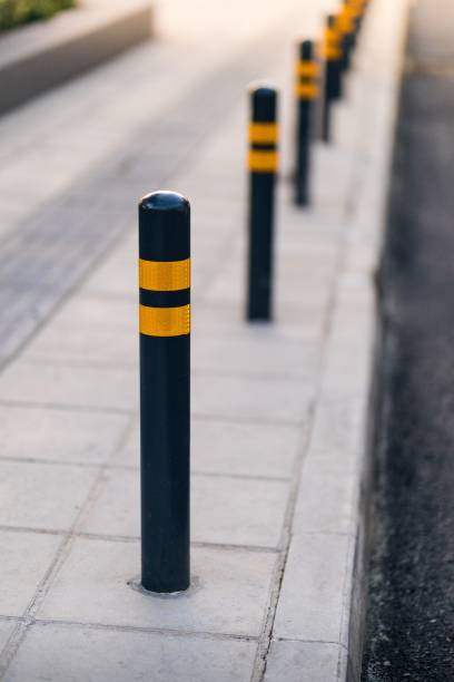 istock Anti-parking bollards in Limassol parking 2197966194