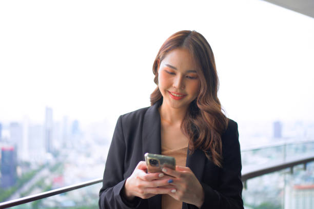 istock Businesswoman take a break at hotel. 2197966602