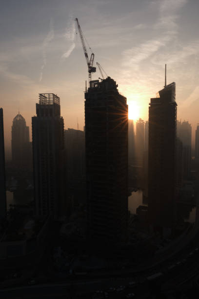 istock Sunrise over Dubai city 2197967477