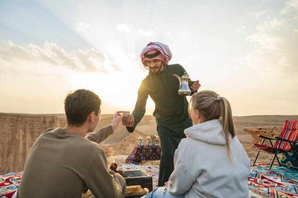 istock Refreshment in a teacup atop Edge of the World, Saudi Arabia 2197967821
