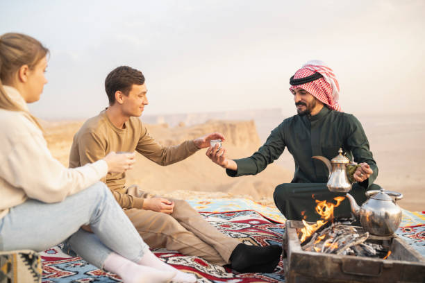 istock Cozy refreshment at Edge of the World, Saudi Arabia 2197967871