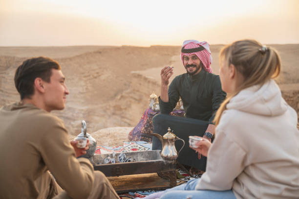 istock Guide providing Arab style relaxation at Edge of the World 2197967911