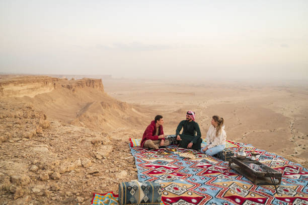 istock Tea and Middle Eastern mixed grill at Edge of the World 2197968742