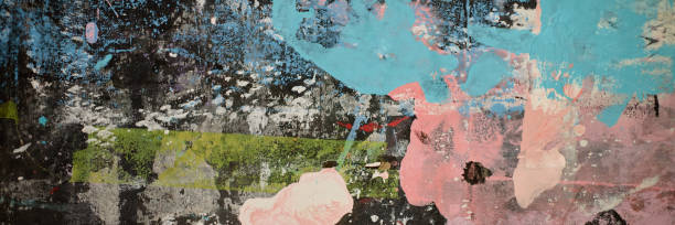 istock Header Image of Colorful Abstract Painting on Fabric with Cloth Texture 2197972530