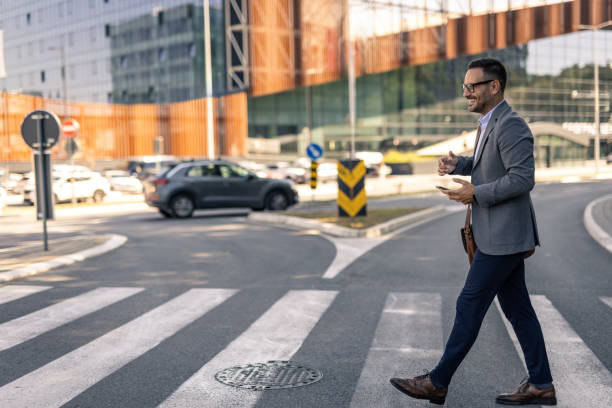 istock Businessman on his way to work, walking through the city 2197982817