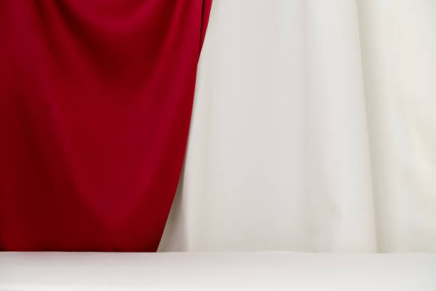 Close-up of defocused white cloth texture background.