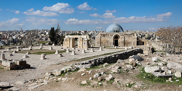 Panorama of the Citadel in Amman, Jordan.
