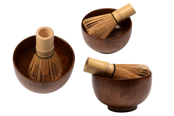 istock Bamboo crown and bamboo bowl isolated on a white background. 2197987338
