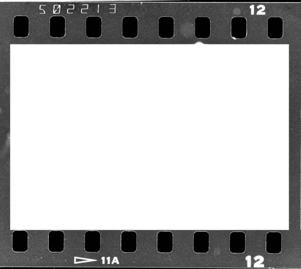 Vintage film negative frames with burn effect. Vintage noise, grain and scratches to add an analog touch