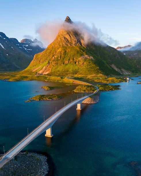 istock Fredvang bridges under the midnight sun, Norway 2197990864