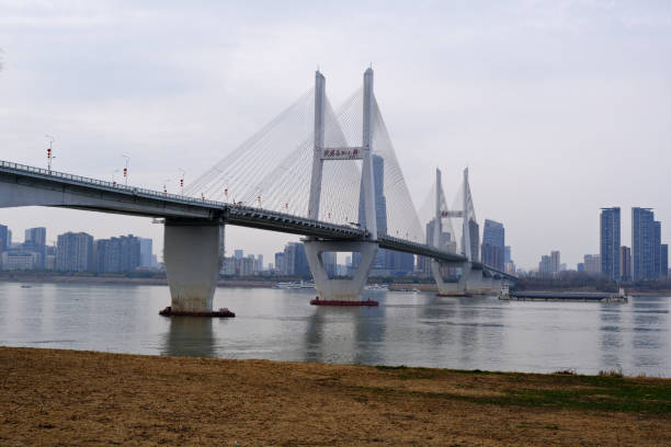 istock Second Wuhan Yangtze River Bridge in Wuhan city 2198000017