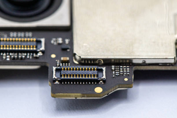 istock Smartphone Circuit Board Detail: Connector and Integrated Circuitry 2198016396