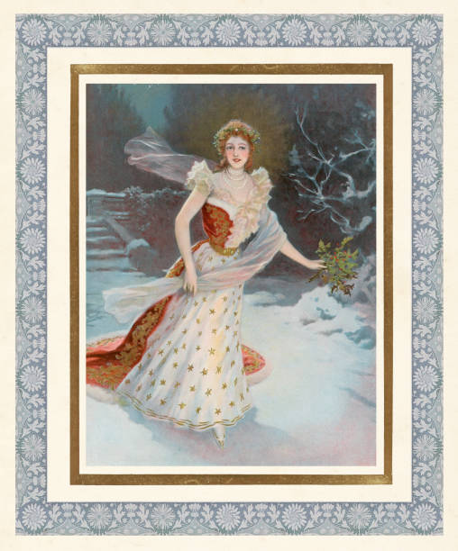 Christmas fee dancing through the winter night Art nouveau illustration 1898Art Nouveau is an international style of art, architecture, and applied art, especially the decorative arts, known in different languages by different names: Jugendstil in German, Stile Liberty in Italian, Modernisme català in Catalan, etc. In English it is also known as the Modern Style. The style was most popular between 1890 and 1910 during the Belle Époque period that ended with the start of World War I in 1914. Original edition from my own archivesSource : Figaro Illustre 1898