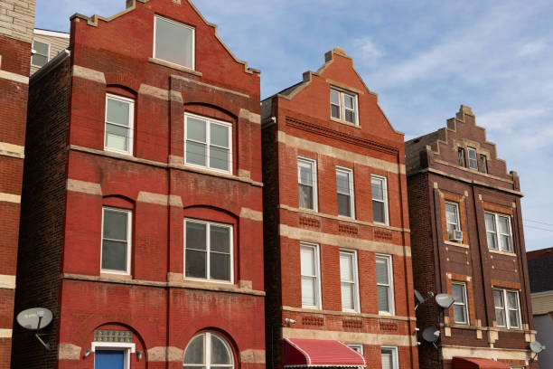 Elegant old Chicago Gold Coast Residential street