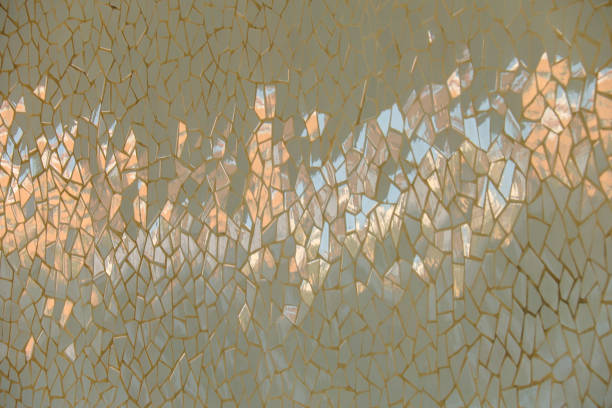 Ceramic mosaic tiles called trencadis in Spain